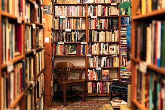 corner of a bookstore